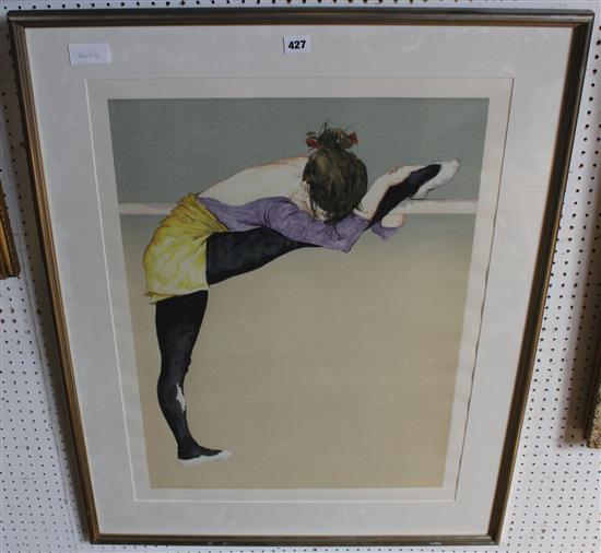 Donald Hamilton Fraser (1929-2009), limited edition lithograph, dancer at the barre, signed and numbered 116/150